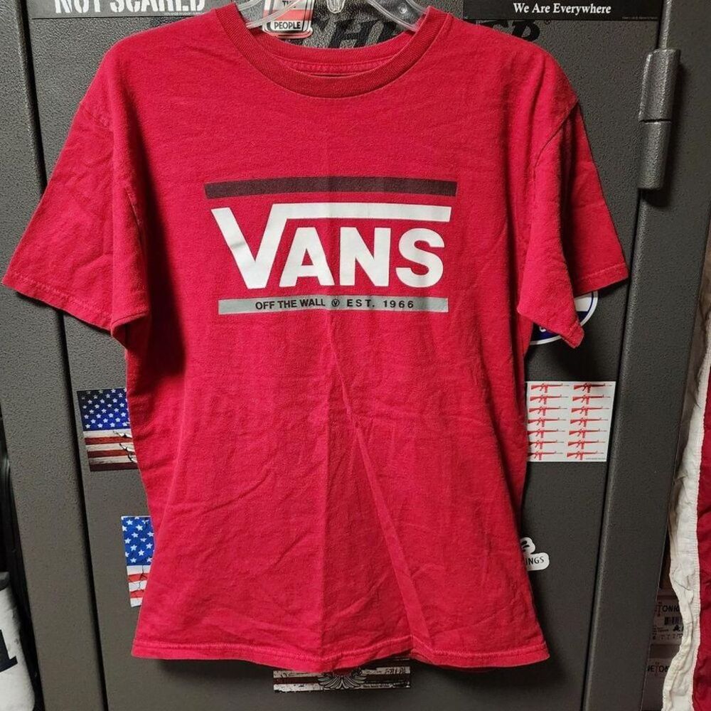 Vans mens t shirt size medium Red